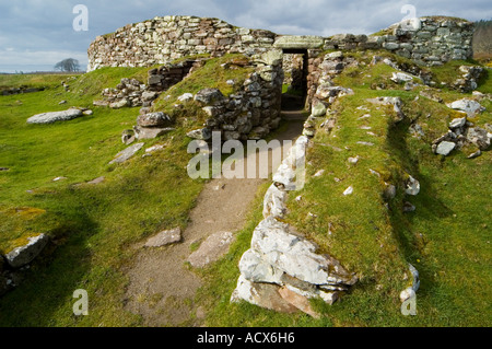 Carn Laith Broch, in der Nähe von Golspie, Sutherland, Schottland, UK Stockfoto