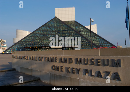 Die Rock And Roll Hall Of Fame and Museum in Cleveland Ohio Stockfoto