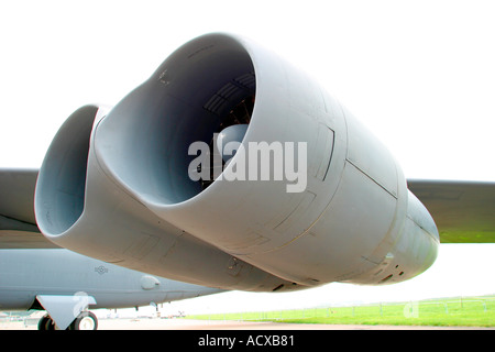 B52H Stratofortress Motoren auf Flügel Stockfoto