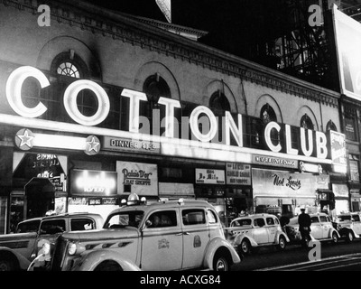 COTTON CLUB in New York s Harlem an der 42nd Street und Avenue Lennox war ein Top Dinnerclub in den 1930er Jahren und 40er Jahre wo viele berühmte ein Stockfoto