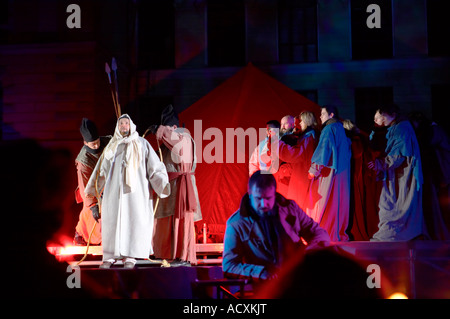 Ökumenische Passionsspiel, Via Crucis - Kreuzweg, Helsinki, Finnland Stockfoto