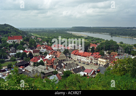 Kazimierz Dolny gesehen aus drei Kreuze Hill, Polen Stockfoto