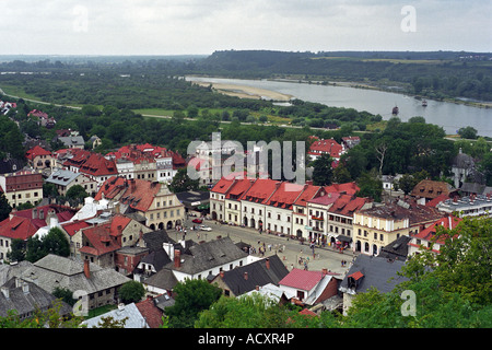 Kazimierz Dolny gesehen aus drei Kreuze Hill, Kazimierz Dolny, Polen Stockfoto