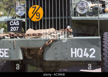 1942 40s GMC 'Jimmy' World war II 'Deuce-and-a-half' vintage amerikanischen Armee LKW, Kriegszeit zweieinhalb Tonnen Fahrzeug im Zweiten Weltkrieg, LKW des Zweiten Weltkriegs. Stockfoto