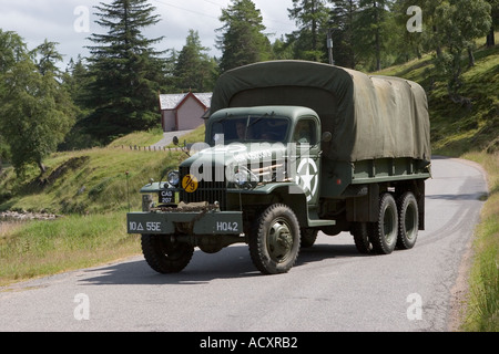 1942 40s GMC 'Jimmy' World war II 'Deuce-and-a-half' vintage amerikanischen Armee LKW, Kriegszeit zweieinhalb Tonnen Fahrzeug im Zweiten Weltkrieg, LKW des Zweiten Weltkriegs. Stockfoto