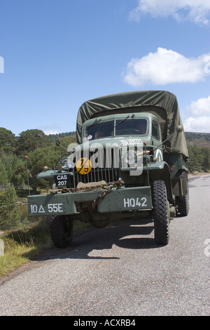 1942 40s GMC 'Jimmy' World war II 'Deuce-and-a-half' vintage amerikanischen Armee LKW, Kriegszeit zweieinhalb Tonnen Fahrzeug im Zweiten Weltkrieg, LKW des Zweiten Weltkriegs. Stockfoto