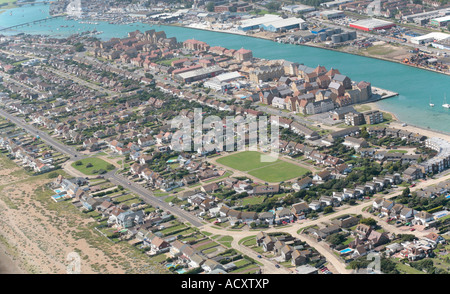 Luftaufnahme von Shoreham Hafen, Shoreham von Meer, West Sussex, UK Stockfoto