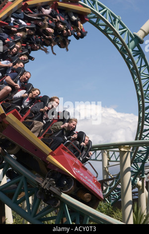 Koloss Achterbahn an der Thorpe Park in England Stockfoto