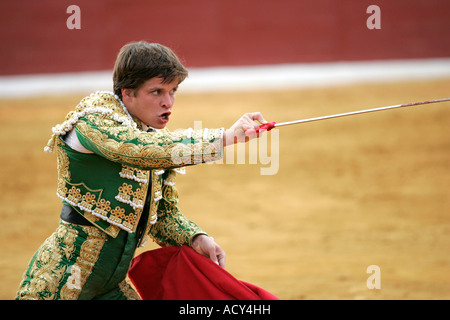 Julian - El Juli - Lopez, eine spanische Matador beim Stierkampf, Spanien Stockfoto