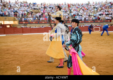 Enrique Ponce, eine spanische Matador nach einem Stierkampf, Spanien Stockfoto