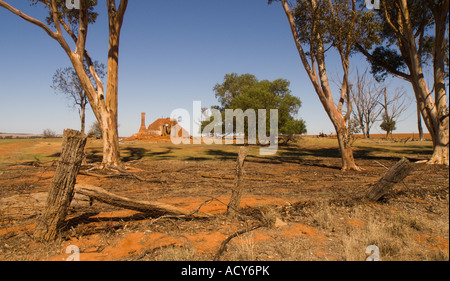 Ruinen von Terrick Terrick National, Park Stockfoto