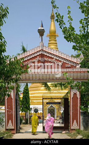 Lokamani Kula Pagoda.Myanmar buddhistische Monastery.Lumbini.Birthplace des Buddha.Nepal Stockfoto