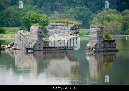 Schoharie Aquädukt Ruinen des Eriekanals Fort Hunter New York Montgomery County Stockfoto