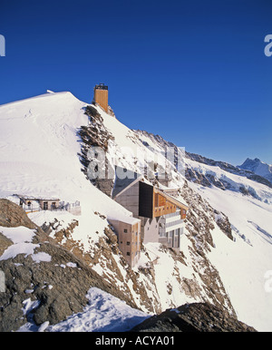 Schweiz Schweizer Alpen Jungfrau plateau oben auf Europa 13642ft Aletschgletscher Stockfoto