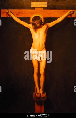 Madrid Museo del Prado Christus am Kreuz von Velasquez del Prado Madrid Spanien Europa EU Stockfoto