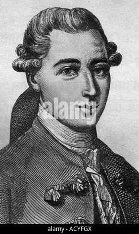 Struensee, Johann Friedrich, 5.8.1737 - 28.4.173, deutscher Arzt und Politiker, Porträt, Gravur, 19. Jahrhundert, Stockfoto