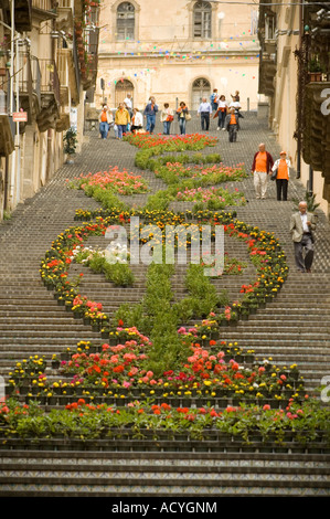 Scalinata Santa Maria Del Monte Caltagirone Sizilien Italien Stockfoto