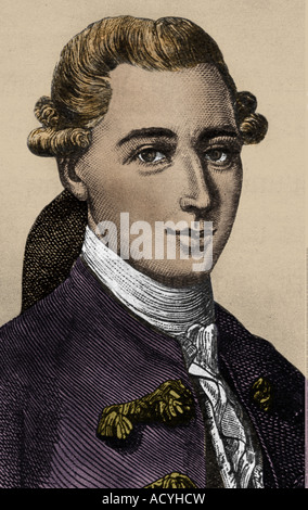 Struensee, Johann Friedrich, 5.8.1737 - 28.4.173, deutscher Arzt und Politiker, Porträt, Gravur, 19. Jahrhundert, Stockfoto