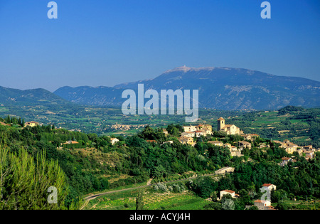 Dorf von Vinsobres, Côtes du Rhône, Provence, Frankreich Stockfoto