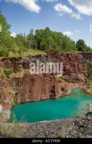 Roten Schieferbergwerk Granville New York Washington County Stockfoto