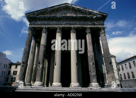 Tempel des Augustus und Livia, Templum Augosto et Livie, Rue Des Clercs, Place du Palais, Vienne, Rhône-Alpes, Frankreich, Europa Stockfoto