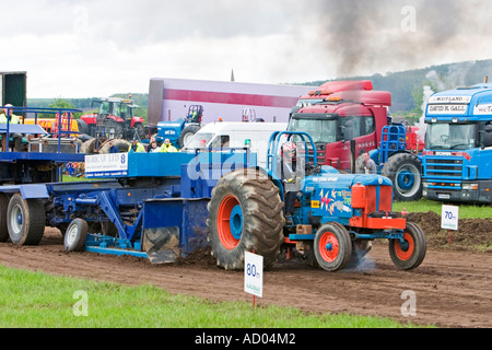 Schlepper ziehen Wettbewerb auf schottische landwirtschaftliche Messe Stockfoto