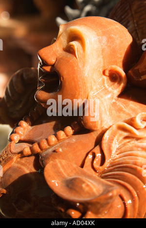 Marmorstatue der lachende Buddha Danang Vietnam Stockfoto