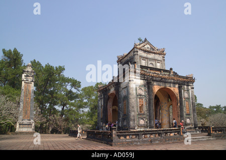 Stele-Pavillon am [Kaiser Tu Duc] Grab Hue "Thua Thien Provinz" Vietnam Stockfoto