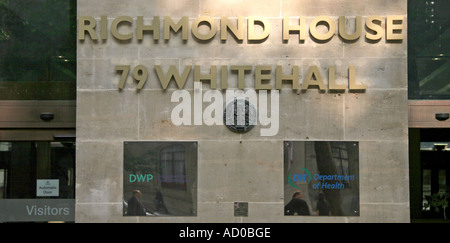 DWP und DH Regierungsgebäude, Zentral-London Stockfoto