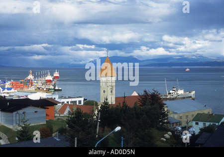 Blick über den Beagle-Kanal von Ushuaia, Argentinien Stockfoto