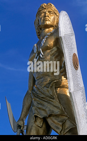 Lapu Lapu Statue, Mactan Island, Cebu, Visayas, Philippinen Stockfoto