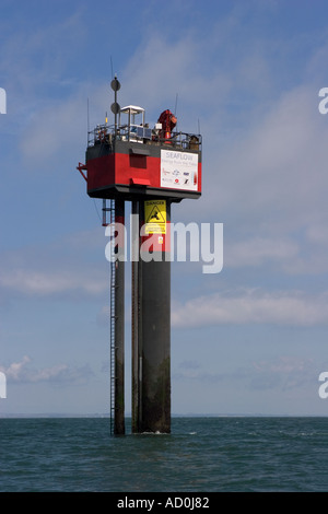 Das Projekt Seaflow Marine aktuelle Turbine aus Vorland Punkt Lynmouth North Devon England Stockfoto