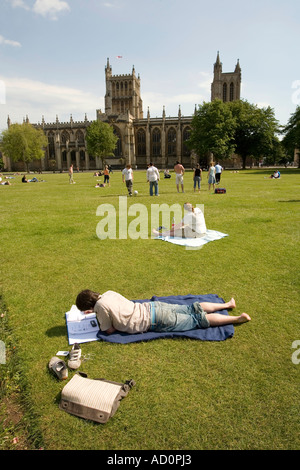 England Bristol Kathedrale von College Green Stockfoto