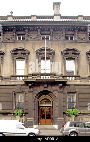 Der Eingang und die Fassade des Garrick Club in Covent Garden in London. Stockfoto