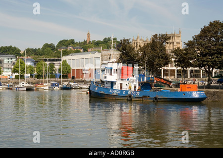 England-Bristol Boote vertäut im Hafen schweben Stockfoto