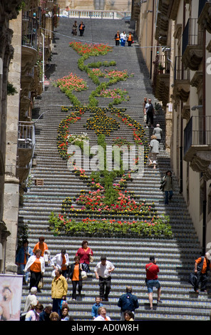 Scalinata Santa Maria Del Monte Caltagirone Sizilien Italien Stockfoto