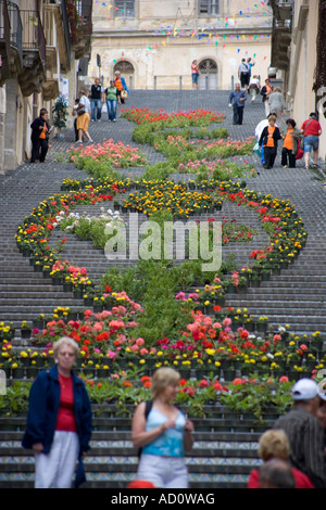 Scalinata Santa Maria Del Monte Caltagirone Sizilien Italien Stockfoto