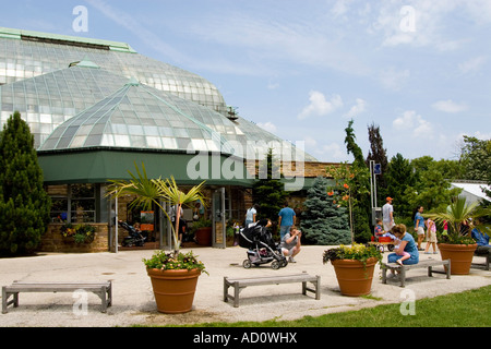 Außenseite des Lincoln Park Conservatory, Chicago, Illinois, USA Stockfoto