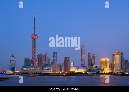 Skyline von Pudong, Shanghai, China Stockfoto