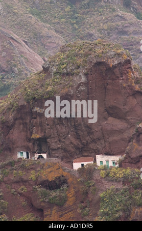 Höhlenwohnungen Sie in der Nähe von Arfur Anaga und Umgebung Norden von Teneriffa, Kanarische Inseln, Islas Canarias, Spanien, España Stockfoto