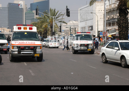 Tel Aviv Israel nach einem Selbstmord-Bomber explodierte in der Straße am 17. April 2006 9 töten vor allem Ausländer Stockfoto