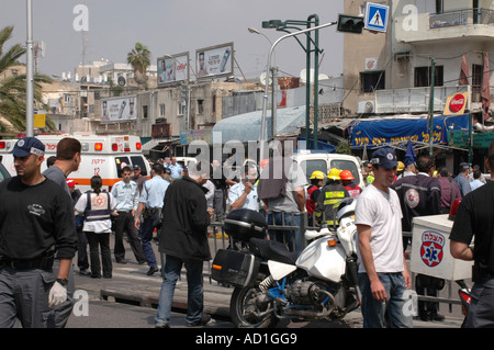 Tel Aviv Israel nach einem Selbstmord-Bomber explodierte in der Straße am 17. April 2006 9 töten vor allem Ausländer Stockfoto