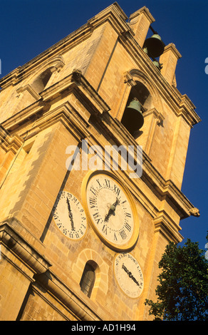 St. Johns Co Cathedral Glockenturm Valletta Malta Stockfoto