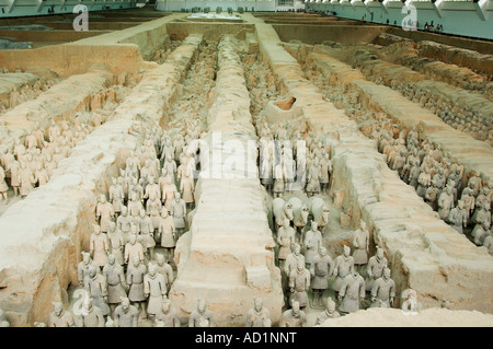 Grube 1 Mausoleum des ersten Qin-Kaisers befindet sich im Museum der Terrakotta-Krieger Stockfoto