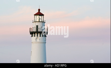 Wind Point Leuchtturm entlang Lake Michigan, Racine, Wisconsin. Stockfoto