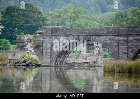 Schoharie Aquädukt Ruinen des Eriekanals Fort Hunter New York Montgomery County Stockfoto