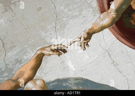 Michelangelo der Decke Malerei, Sixtinische Kapelle, Vatikan, Rom, Italien Stockfoto