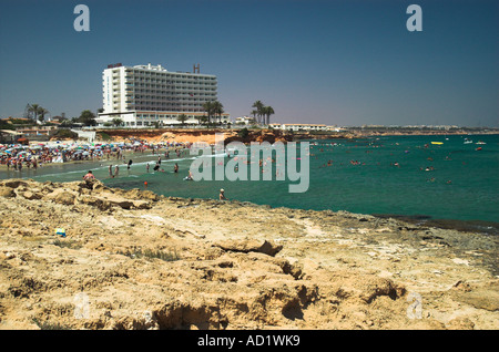 Strand und Hotel in La Zenia an der Costa Blanca Spanien Espana Stockfoto