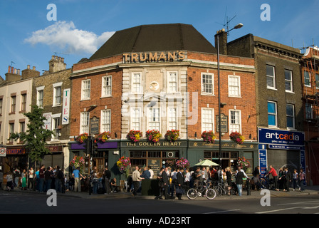 Das goldene Herz Pub in Spitalfields im East End von London England UK Stockfoto