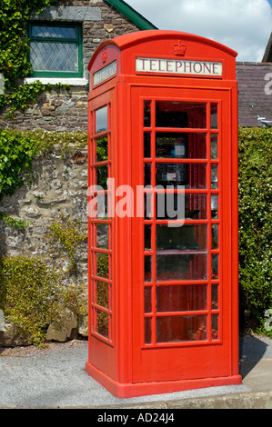 Gepflegter britischer Phonebox. Stockfoto